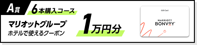 A賞 6本購入コース マリオットグループホテルで使えるクーポン1万円分